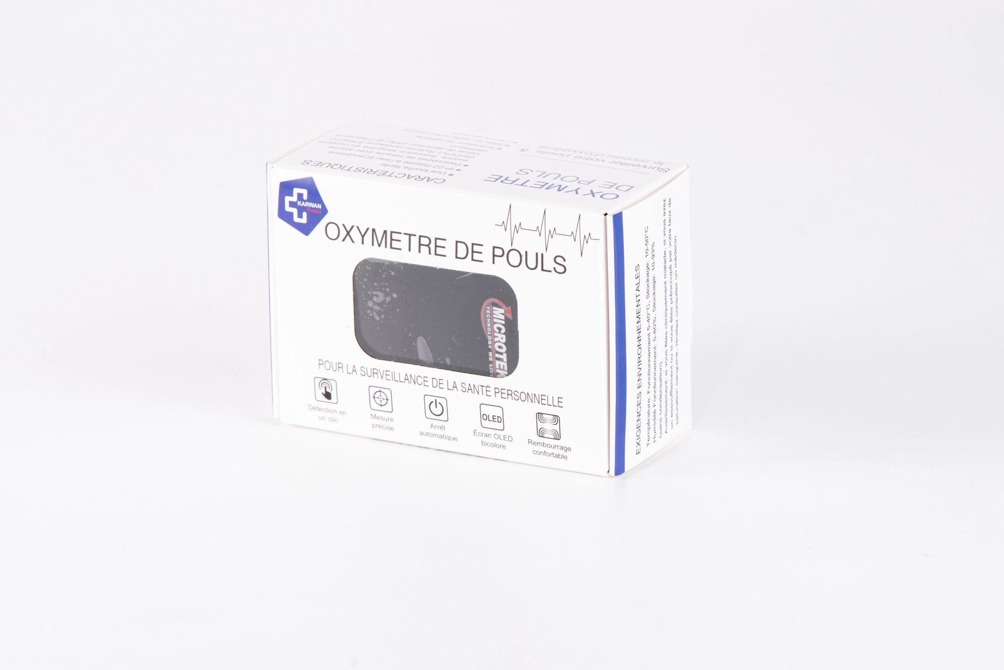 Oxymètre De Pouls Portable Sur Masque Facial De Fond Pour Surveiller Le  Niveau D'oxygène à La Maison