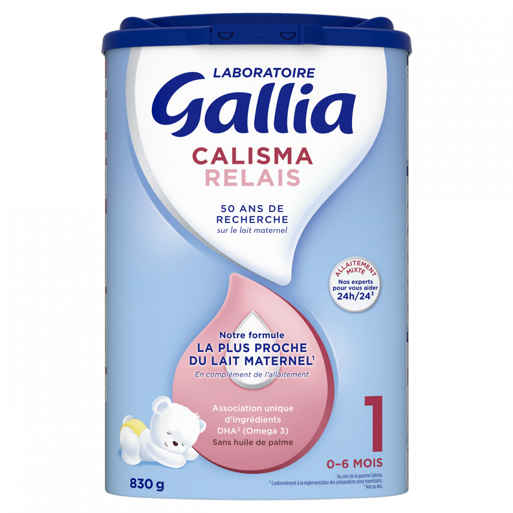 GALLIA CALISMA RELAIS - Lait en Poudre 1er Âge - De 0 à 6 mois, 830g