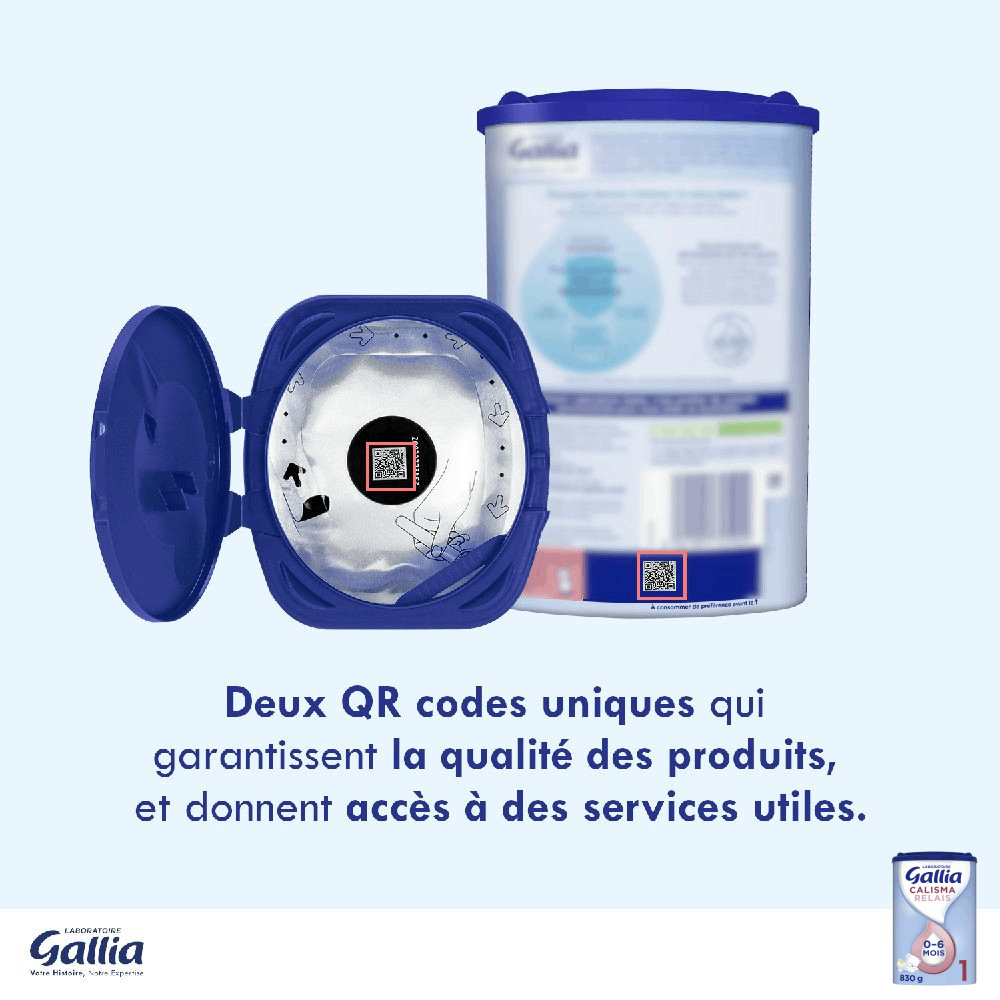 GALLIA CALISMA RELAIS - Lait en Poudre 1er Âge - De 0 à 6 mois, 830g