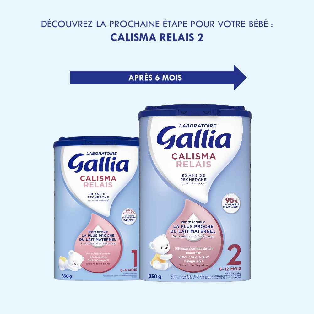 GALLIA CALISMA RELAIS - Lait en Poudre 1er Âge - De 0 à 6 mois, 830g