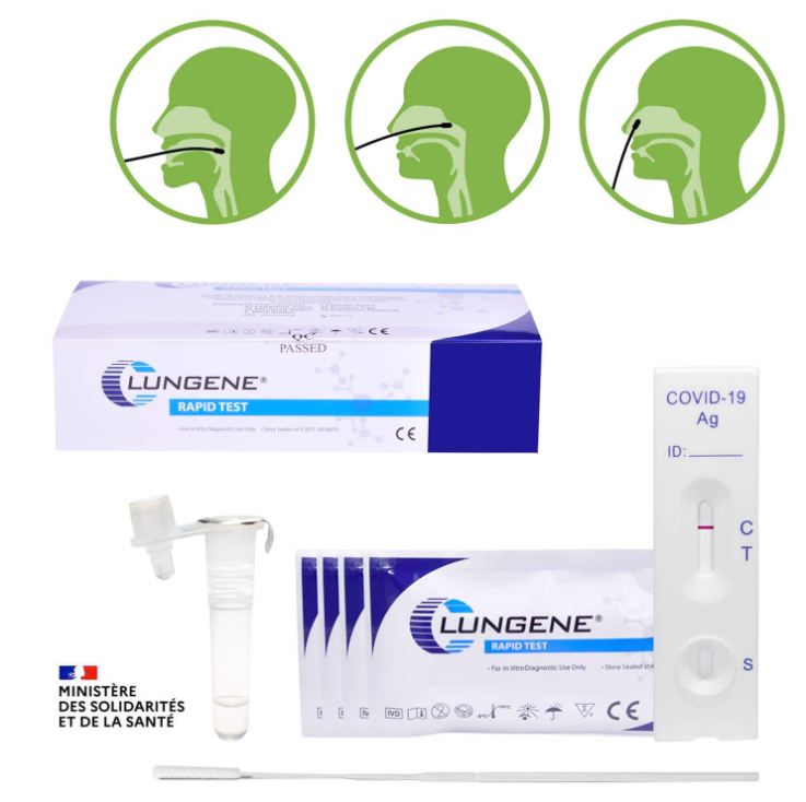 Test rapide de l'antigène Covid-19 de CLONGENE, boîte de 25 tests