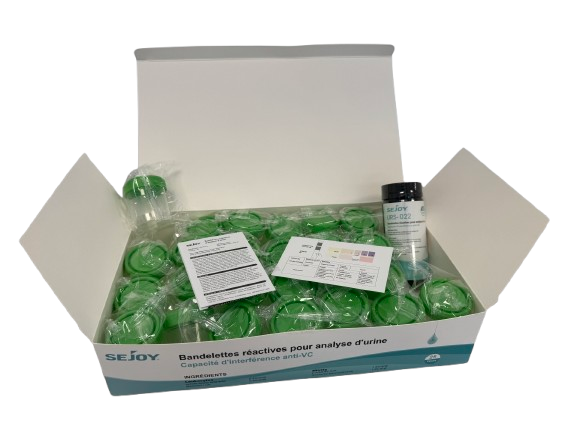 Test Urinaire Cysiste - 25 bandelettes de détection accompagnées de 25 pots de prélèvement