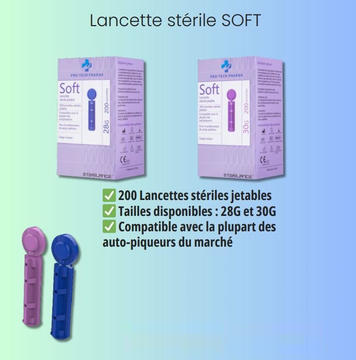 Lancette stérile SOFT 28G