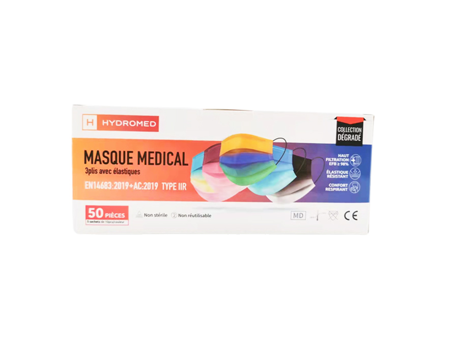 Masque chirurgical Type IIR Multicolor Dégradé